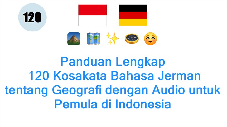 Panduan Lengkap: 120 Kosakata Bahasa Jerman tentang Geografi dengan Audio untuk Pemula di Indonesia